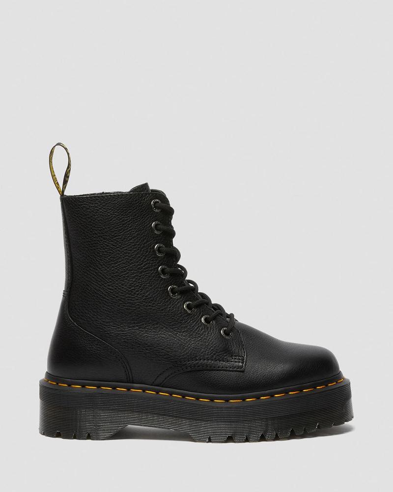 Dr Martens Jadon Pisa Leren Platform Laarzen Heren Zwart | NL 254LIS